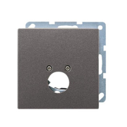 Jung AL2962-1AN Abd. f. 1 Kleinsteckdosen - anthrazit (lackiertes Aluminium)