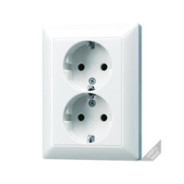 Jung AS5020U SCHUKO-Steckdose 2fach - weiß