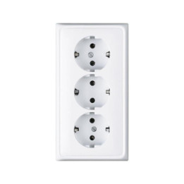 Jung CD523WW Kabel-Kanal-SCHUKO-Steckdose 3fach - alpinweiß