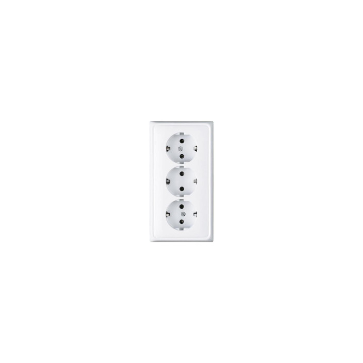 Jung CD523WW Kabel-Kanal-SCHUKO-Steckdose 3fach - alpinweiß