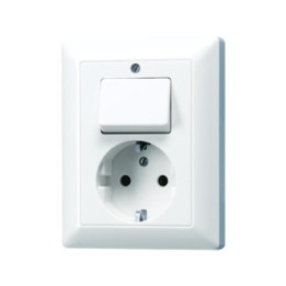 Jung AS5576UWW SCHUKO-Steckdose m. Wechselschalter - alpinweiß