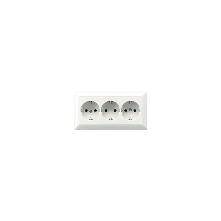 Jung AS523WW Kabel-Kanal-SCHUKO-Steckdose 3fach - alpinweiß