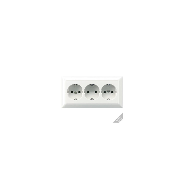 Jung AS523 Kabel-Kanal-SCHUKO-Steckdose 3fach - weiß