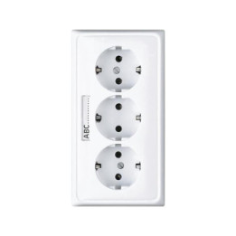 Jung CD523NAWW Kabel-Kanal-SCHUKO-Steckdose 3fach NA - alpinweiß