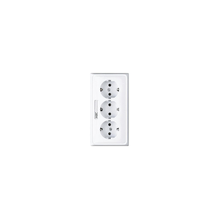 Jung CD523NAWW Kabel-Kanal-SCHUKO-Steckdose 3fach NA - alpinweiß