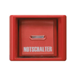 Jung AS561GLRT Abdeckung m. Glasscheibe - rot (mit roter Wippe)
