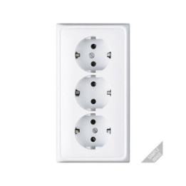 Jung CD523 Kabel-Kanal-SCHUKO-Steckdose 3fach - weiß