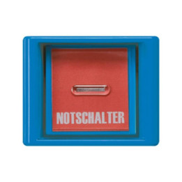 Jung AS561GLBL Abdeckung m. Glasscheibe - blau (mit blauer Wippe)