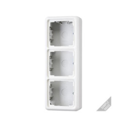 Jung CD583ABR Aufputz-Kappe m. Rahmen 3fach - braun