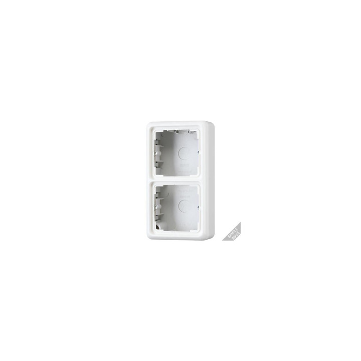 Jung CD582AGR Aufputz-Kappe m. Rahmen 2fach - grau