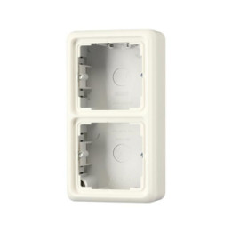 Jung CD582AW Aufputz-Kappe m. Rahmen 2fach - weiß