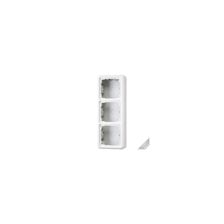 Jung CD583AGR Aufputz-Kappe m. Rahmen 3fach - grau