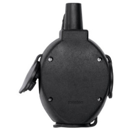 Merten 179851 Vollgummi-SCHUKO-Dreifach-Hängekupplung, schwarz