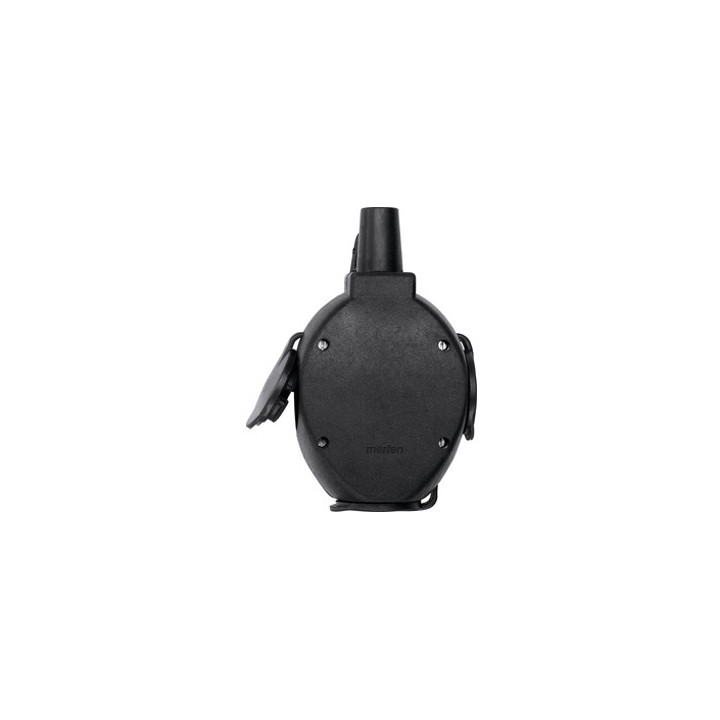 Merten 179851 Vollgummi-SCHUKO-Dreifach-Hängekupplung, schwarz