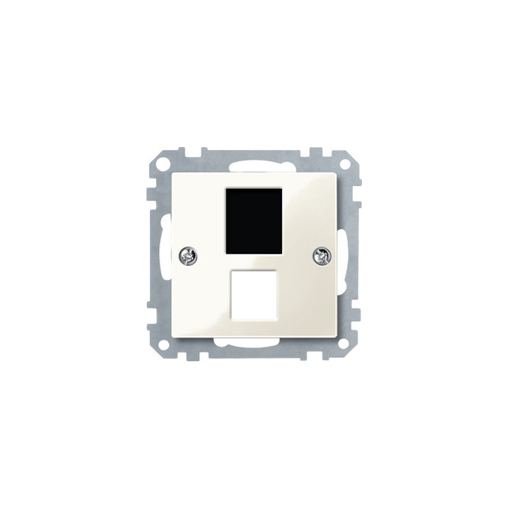 Merten 290144 Zentralplatte für Steckverbinder Modular Jack, weiß glänzend, System M