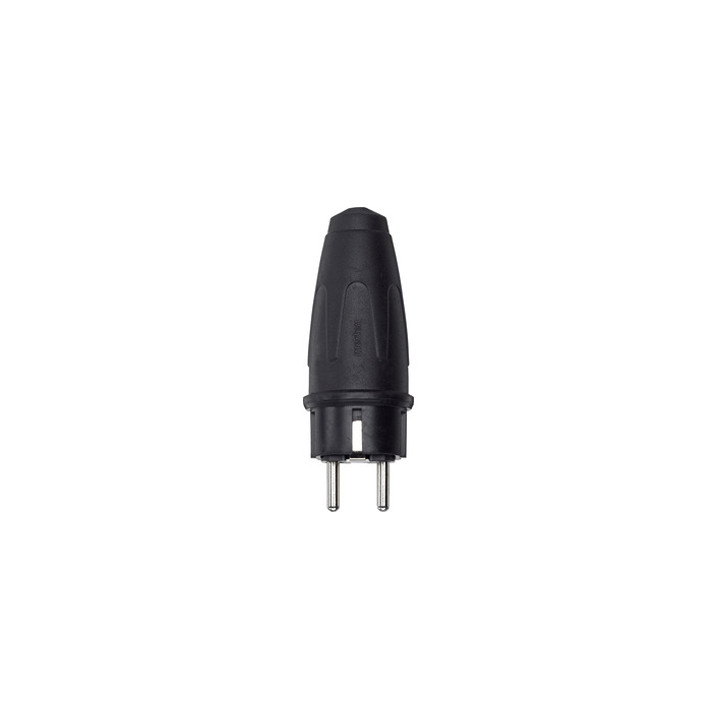 Merten 122151 Gummi-SCHUKO-Stecker, schwarz