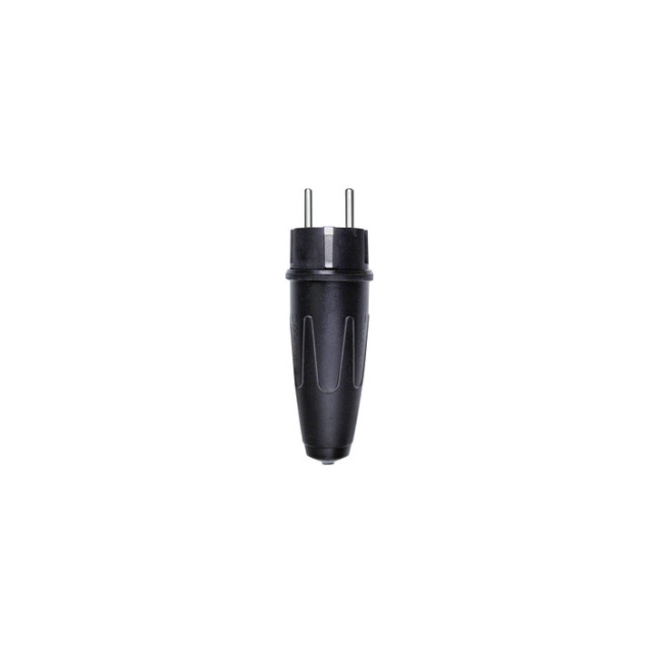 Merten 123551 Schwerer Vollgummi-SCHUKO-Stecker, schwarz