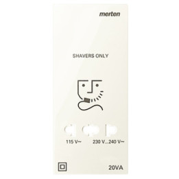 Merten 213644 Zentralplatte für Rasiersteckdose, weiß glänzend, System M