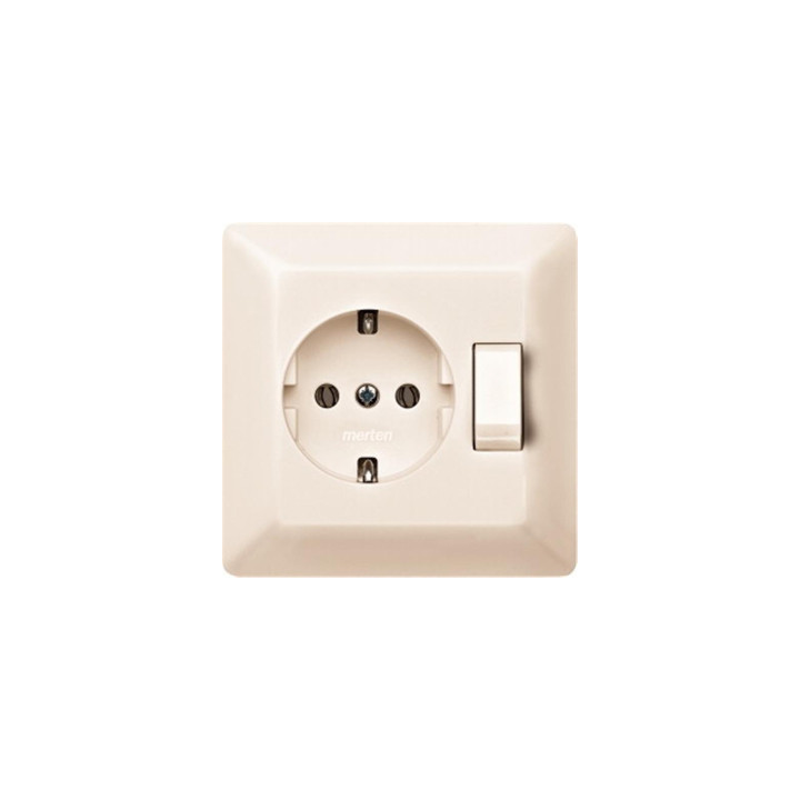 Merten 272524 SCHUKO-Steckdose mit Wechselschalter, weiß, M1