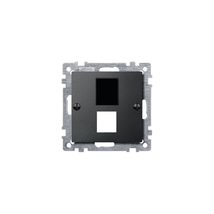 Merten 295714 Zentralplatte für Steckverbinder Modular Jack, anthrazit, System M