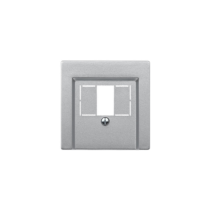 Merten 297960 Zentralplatte für Fernmelde-Anschlussdose TAE, aluminium, System M