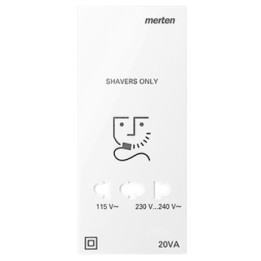 Merten 213619 Zentralplatte für Rasiersteckdose, polarweiß glänzend, System M