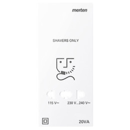 Merten 213625 Zentralplatte für Rasiersteckdose, aktivweiß glänzend, System M