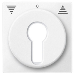 Merten 319319 Zentralplatte für Rollladen-Tast-Rastschalter-Einsätze, polarweiß, System M