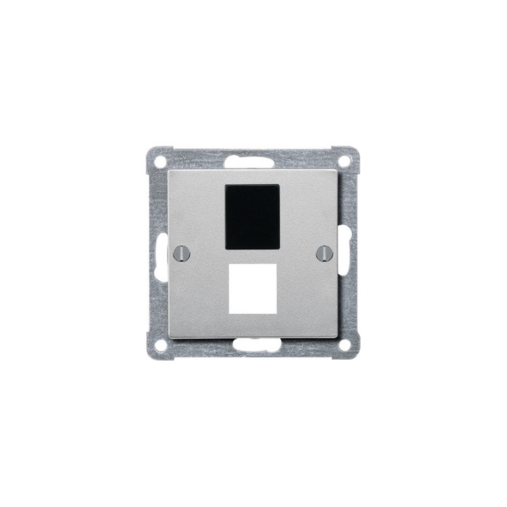 Merten 295760 Zentralplatte für Steckverbinder Modular Jack, aluminium, System M