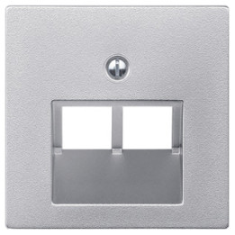 Merten 298060 Zentralplatte für UAE-Einsatz, 2fach, aluminium, System M