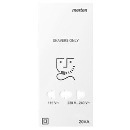 Merten 213519 Zentralplatte für Rasiersteckdose, polarweiß, System M