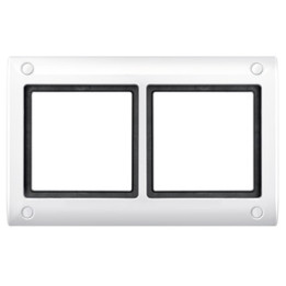 Merten 401219 AQUADESIGN-Rahmen mit Verschraubung, 2fach, polarweiß