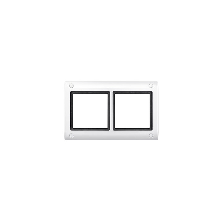 Merten 401219 AQUADESIGN-Rahmen mit Verschraubung, 2fach, polarweiß