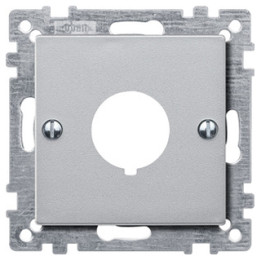 Merten 393960 Zentralplatte für Befehlsgeräte, aluminium, System M