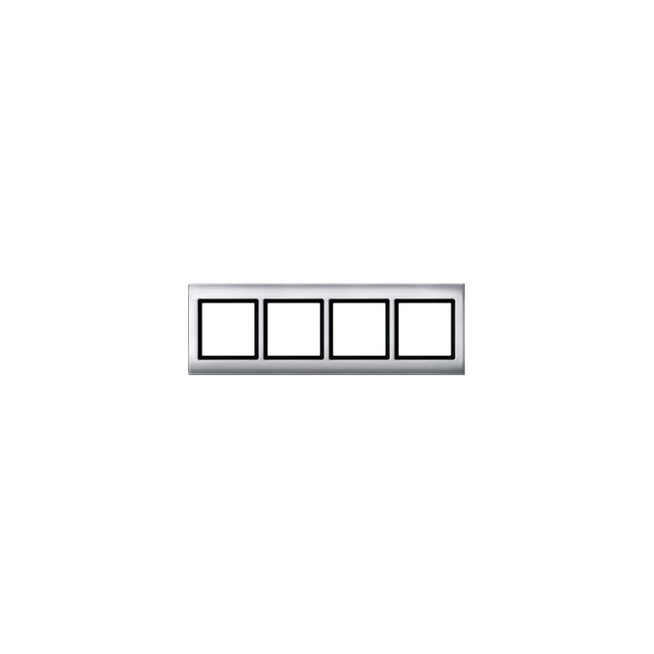 Merten 400460 AQUADESIGN-Rahmen, 4fach, aluminium