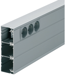 Hager GBA501611ALU Aluminium Cable Trunking Base 50x16mm Anodised