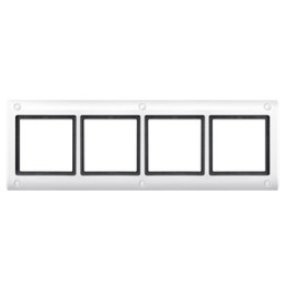 Merten 401419 AQUADESIGN-Rahmen mit Verschraubung, 4fach, polarweiß