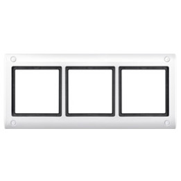 Merten 401319 AQUADESIGN-Rahmen mit Verschraubung, 3fach, polarweiß