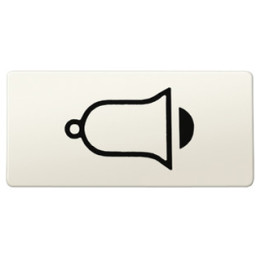 Merten 395800 Symbole, rechteckig, Klingel, weiß