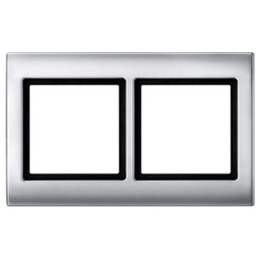 Merten 400260 AQUADESIGN-Rahmen, 2fach, aluminium