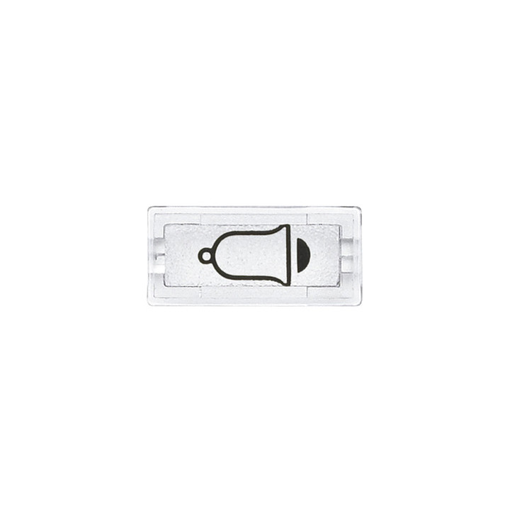 Merten 395869 Symbole, rechteckig, Klingel, glasklar