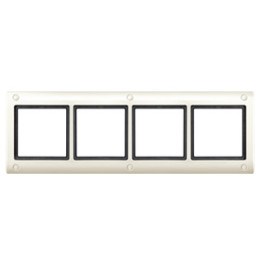 Merten 401444 AQUADESIGN-Rahmen mit Verschraubung, 4fach, weiß