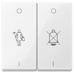Merten 432619 Wippe für Serienschalter mit Aufdruck, polarweiß glänzend, System M