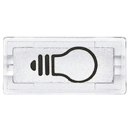 Merten 395669 Symbole, rechteckig, Licht, glasklar