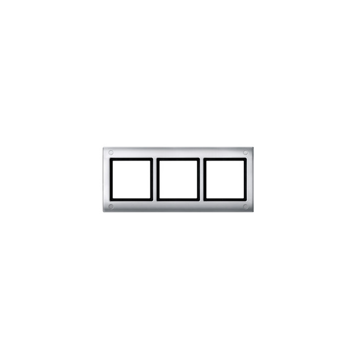 Merten 401360 AQUADESIGN-Rahmen mit Verschraubung, 3fach, aluminium