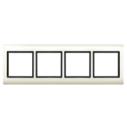 Merten 400444 AQUADESIGN-Rahmen, 4fach, weiß