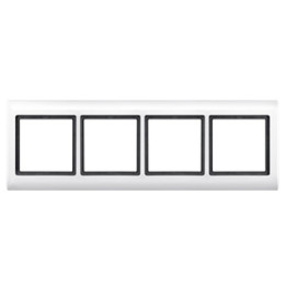 Merten 400419 AQUADESIGN-Rahmen, 4fach, polarweiß