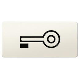Merten 395700 Symbole, rechteckig, Schlüssel, weiß