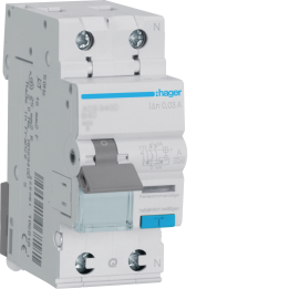 УЗО Hager ADS982D RCBO, 1P+N, 6kA, C-32A, 30mA, Тип А