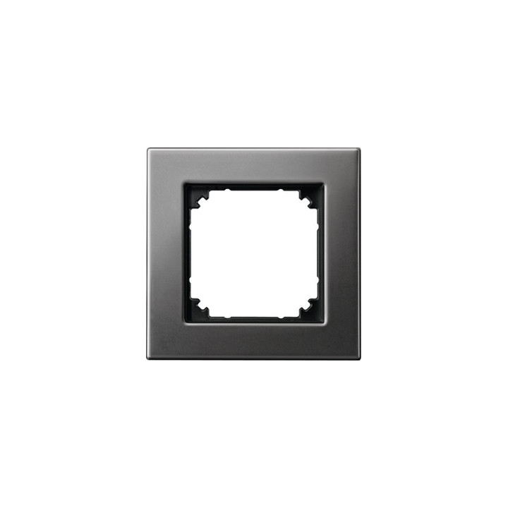 Merten 475114 M-PLAN-Metallrahmen, 1fach, Rhodiumgrau